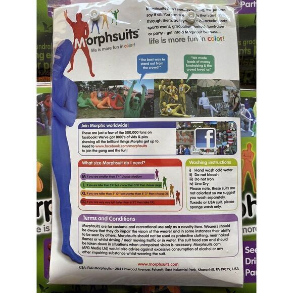 Morphsuits Vampire Halloween Costume Roll Play Lot Of 5 Unisex Size XL - Picture 3 of 3